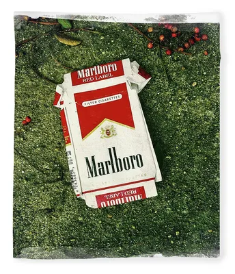Marlboro Cigarettes Fleece Blanket by Craig Brewer - Pixels