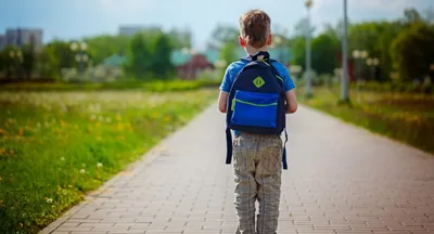 Маленький мальчик идет в школу с рюкзаком изображение_Фото номер  401533062_PSD Формат изображения_ru.lovepik.com