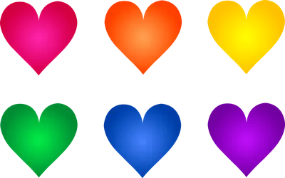 Разноцветные сердечки картинки - 80 фото