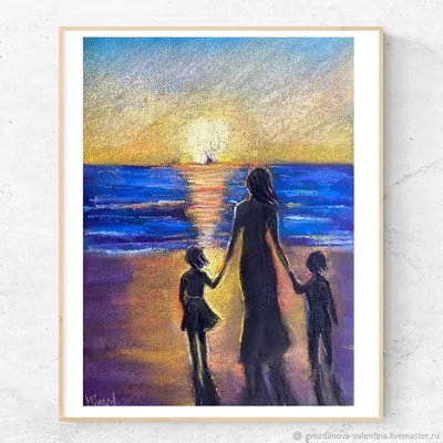 Мама и две дочки рисунок - 72 фото
