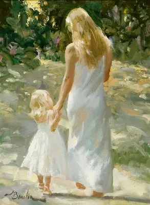 Мама и дочь рисунок