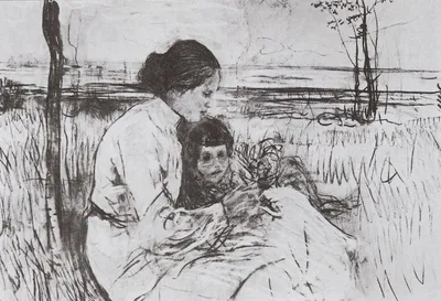 Рисунок карандашом мама и дочь (27 фото) 🔥 Прикольные картинки и юмор