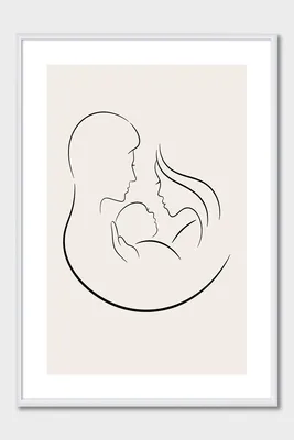 Рисунок на холсте мама и сын, новый постер для мамы и ребенка, подарок для  матери, удобная настенная Картина на холсте | AliExpress