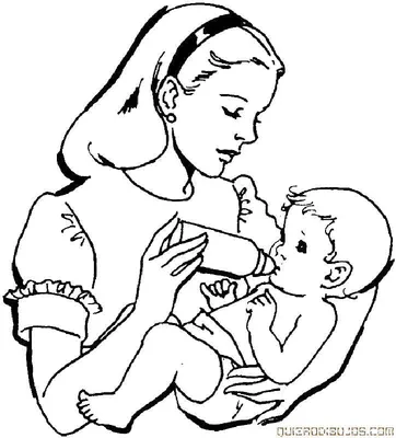 Иллюстрация Мама и ребенок в стиле академический рисунок, графика,