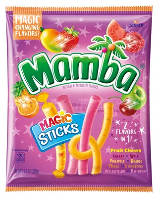 Mamba Fruit Chews Magic Sticks Chewy Fruity Candy Sticks, 6.3 oz -  Walmart.com