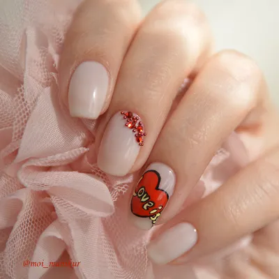Носимый маникюр, французские накладные ногти, День Святого Валентина,  модные миндальные накладные ногти для женщин – лучшие товары в  онлайн-магазине Джум Гик