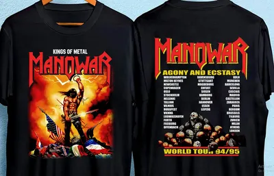 MANOWAR Official Gods of War Original T-Shirt Legendary Metal Kings