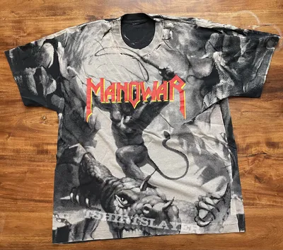 Rare 90'S Manowar Kings Of Metal Agony And Ecstasy Tour T-Shirt Double  Sides | eBay