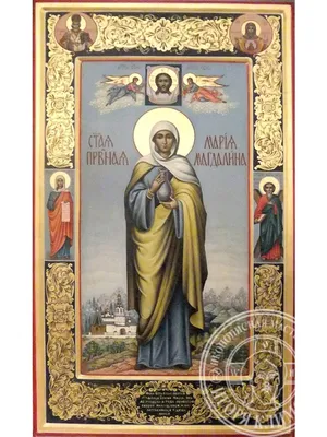 Икона Мария Магдалина, 18х24 см, в окладе и киоте - Интернет магазин  ikonaspas.ru