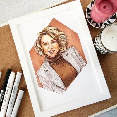 Иллюстрация Портрет маркерами в стиле скетчи | Illustrators.ru