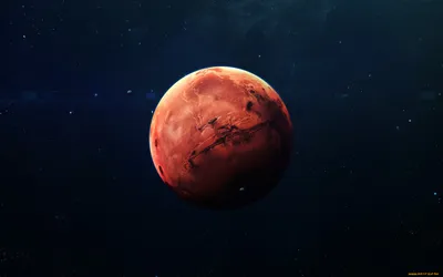Обои на рабочий стол Планета Марс, вид с орбиты из фильма Марсианин, обои  для рабочего стола, скачать обои, обои бесплатно