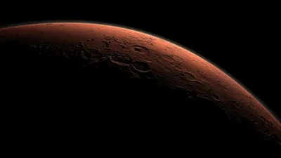 Марс на фоне Земли» — создано в Шедевруме