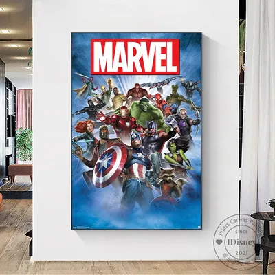 Комиксы Marvel Мстители-групповая фотография, фотография, искусство на  стене, Постер, фанаты, подарок, супергерои Марвел, украшение для дома |  AliExpress
