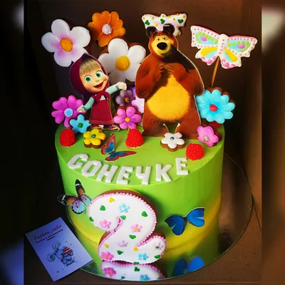 Картинка на торт «Маша и Медведь» - на торт, мафин, капкейк или пряник |  \"CakePrint\"™ - Украина