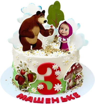 Сахарная картинка Маша и медведь на торт tortokoshka 169588510 купить за  269 ₽ в интернет-магазине Wildberries