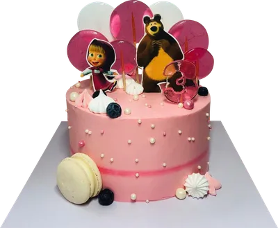 Картинка для торта \"Маша и Медведь\" - PT1080 - пищевая печать на торте,  сахарной, вафельной бумаге | Printort.uz