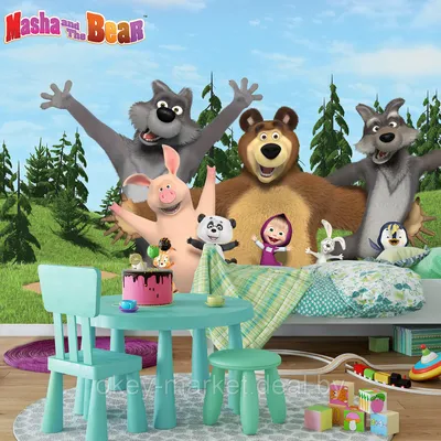 Маша на фоне голубого неба, мультфильм Маша и медведь - обои для рабочего  стола, картинки, фото