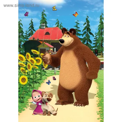 Скачать обои маша и медведь, masha and the bear разрешение 1920x1080 #26986