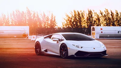 Images Lamborghini Huracan White Cars 1366x768
