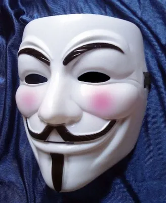 Неоновая маска Анонимуса синяя, Гая Фокса (Карнавальная маска V - значит  Вендетта), \"Судная ночь\", (3 режима свечения) - купить по доступным ценам в  интернет-магазине OZON (769421204)