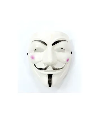 Маска Гая Фокса, маска Анонимуса с подсветкой на резинке, пластиковая маска  унисекс
