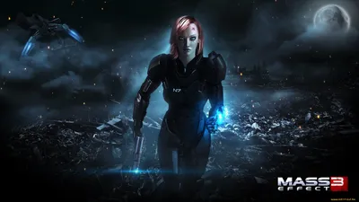 Плакат \"Масс Эффект, Шепард на фоне атакуемой Земли, Mass Effect\", 43×60см  (ID#999458580), цена: 190 ₴, купить на Prom.ua