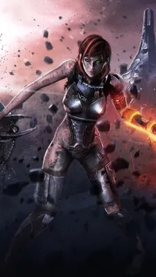 Плакат \"Масс Эффект, Шепард на фоне атакуемой Земли, Mass Effect\", 43×60см  (ID#999458580), цена: 190 ₴, купить на Prom.ua