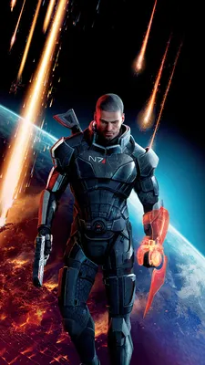 Pictures Shepard Mass Effect 3 Warriors Assault rifle Two 1080x1920
