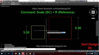 Command : SCALE Reference AutoCAD 2016 - YouTube