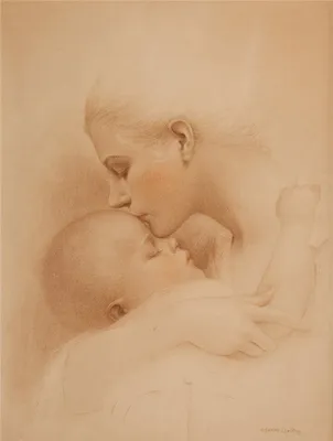 Картина по номерам на холсте \"Мать и дитя. Материнская любовь\" 40х50 на  деревянном подрамнике — купить в интернет-магазине по низкой цене на Яндекс  Маркете