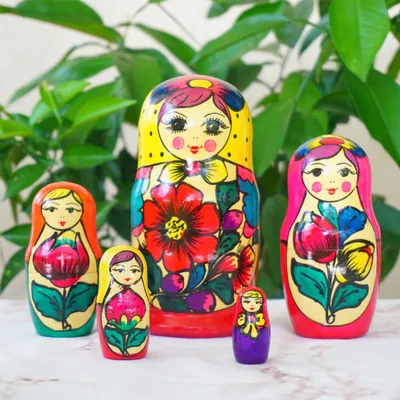 Matryoshka Nesting Dolls Set of 5 pcs - Russian Doll in Belarussian  Traditional Sarafan with Ornaments | AEVVV Nesting Dolls