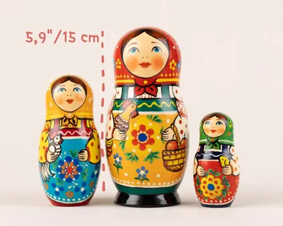Russian Nesting Dolls Set of 7 pcs - Matryoshka Dolls with Characters from  Russian Folk Tale Enormous Turnip - Matryoshka Nesting Dolls - Giant Turnip