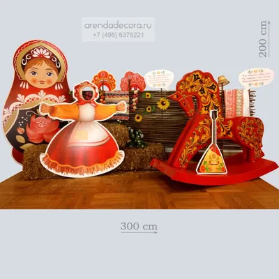 Traditional Russian Folk Artwork. Matryoshka 5 Piece Set. Nesting Doll