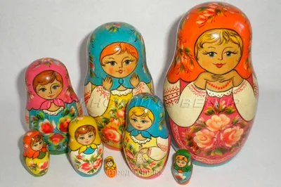 Матрешки в украинской вышиванке, традиционные игрушки, 7 шт купить в  интернет магазине | Matryoshka.by