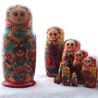 4\" Khokhloma Nesting Doll, Handmade Russian Doll, 5 pc Matryoshka Матрешки  | eBay