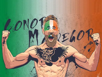 Обои Conor McGregor MMA King для телефона и на рабочий стол iPhone 6S