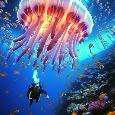 Глубоководная медуза Stock Illustration | Adobe Stock