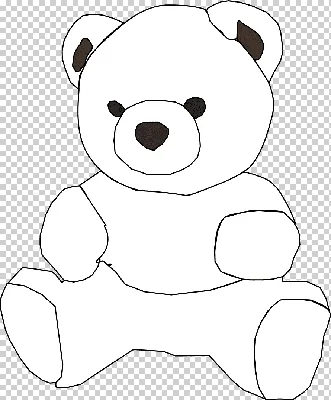 Американский черный медведь рисунок плюшевого мишки, контур черного медведя,  белый, carnivoran, морда png | Klipartz