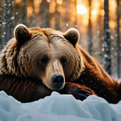 Бурый Медведь Спит Фотография, картинки, изображения и сток-фотография без  роялти. Image 44154568
