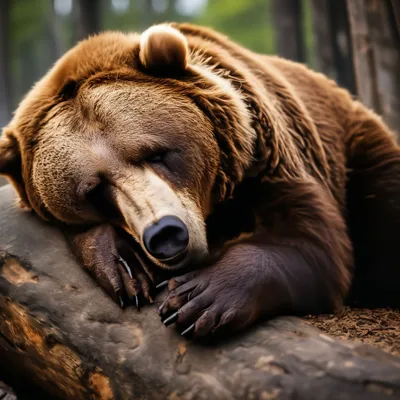 Медведь спит