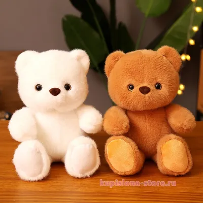 Мягкая игрушка медведь, коричневый, S - заказать и купить подарки с  доставкой | Donpion