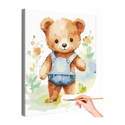 игрушечный медвежонок на цветном фоне, векторная иллюстрация Stock Vector |  Adobe Stock