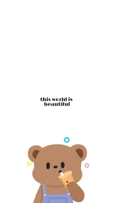 сидящий медвежонок стиль мультфильм обои фон Обои Изображение для  бесплатной загрузки - Pngtree