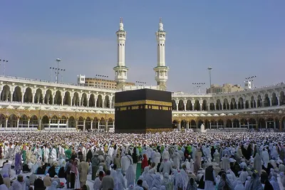 Красивый Вид Мечеть Аль Харам Мекку Мечеть Аль Харам Известный – Стоковое  редакционное фото © kufarooq #574059044