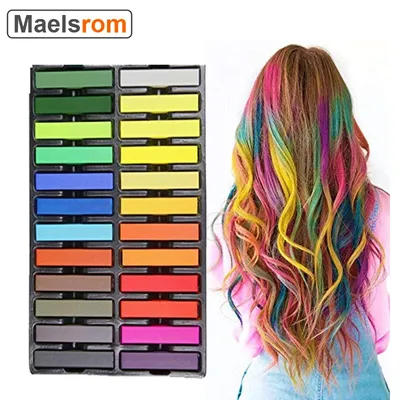 Набор мелов для волос, 24 цвета | AliExpress