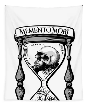 Memento Mori Memento Vivere Skull Design Stoic Memento Mori Tapestry by  Parla Firoza - Fine Art America