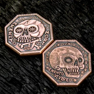 Memento Mori / Memento Vivere Reminder Copper Coin | Shire Post Mint