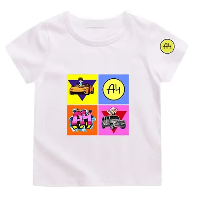 Merch A4 T-Shirts for Girls Children T-shirt A4 Vlad Casual Boy Cotton 100%  T Shirt Kids Tops Summer T Shirt Мерч А4 Clothing