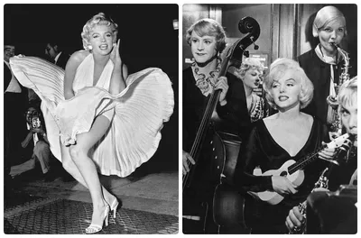 Обои на рабочий стол Модель, читающая сценарий, в образе Marilyn Monroe /  Мерлин Монро, обои для рабочего стола, скачать обои, обои бесплатно