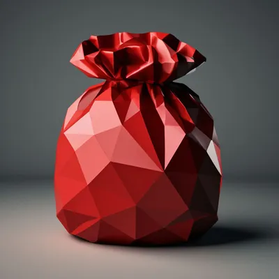 Новогодний полипропиленовый ПП пакет \"Мешок подарков\", 25х40 см, новогодняя  упаковка